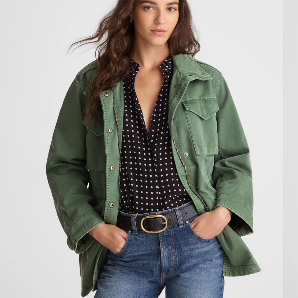 Madewell Oversized Field Jacket NX649 Size M NWT Green